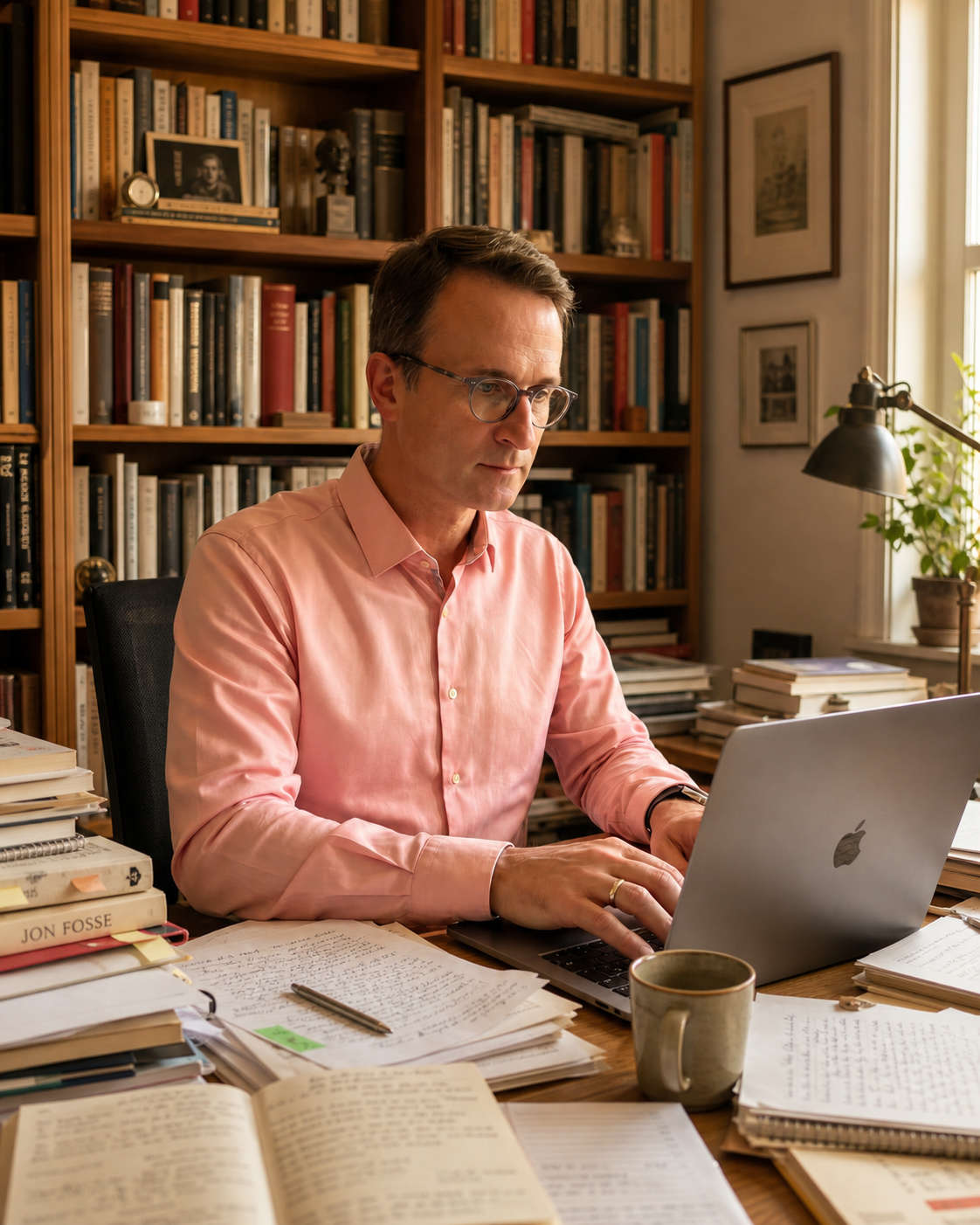 Michael Preuß als Autor am Schreibtisch