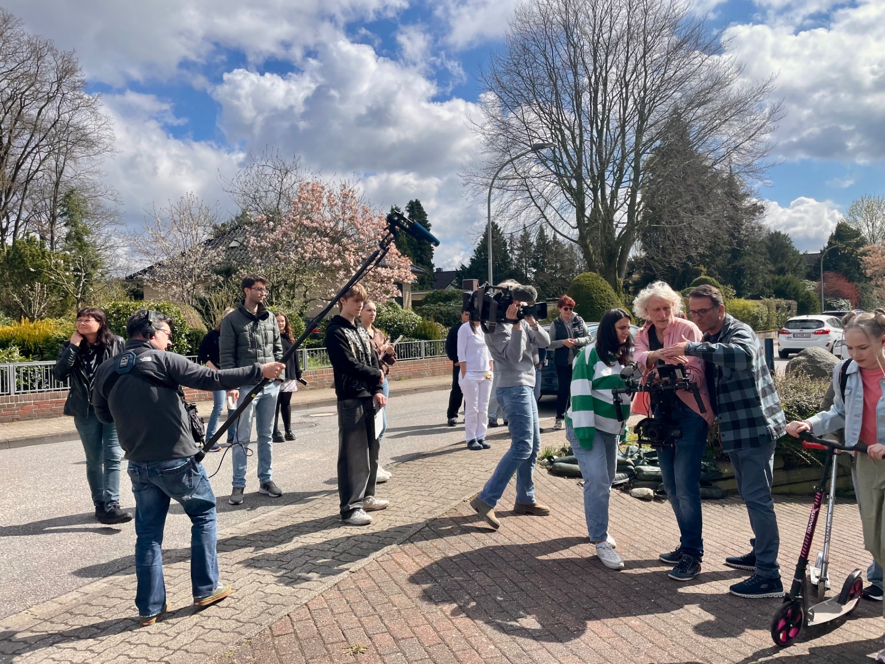 Außendreh mit dem Filmteam